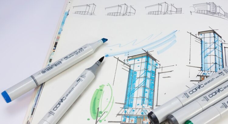 sketchbook, sketch, marker