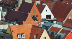 houses, bird's eye view, roofs