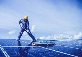 Man Solar Panel Rooftop Cleaning  - maddybris / Pixabay