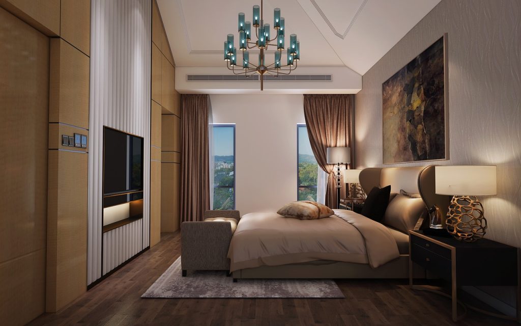 Villa Bedroom Modern Design - 纹叶 / Pixabay