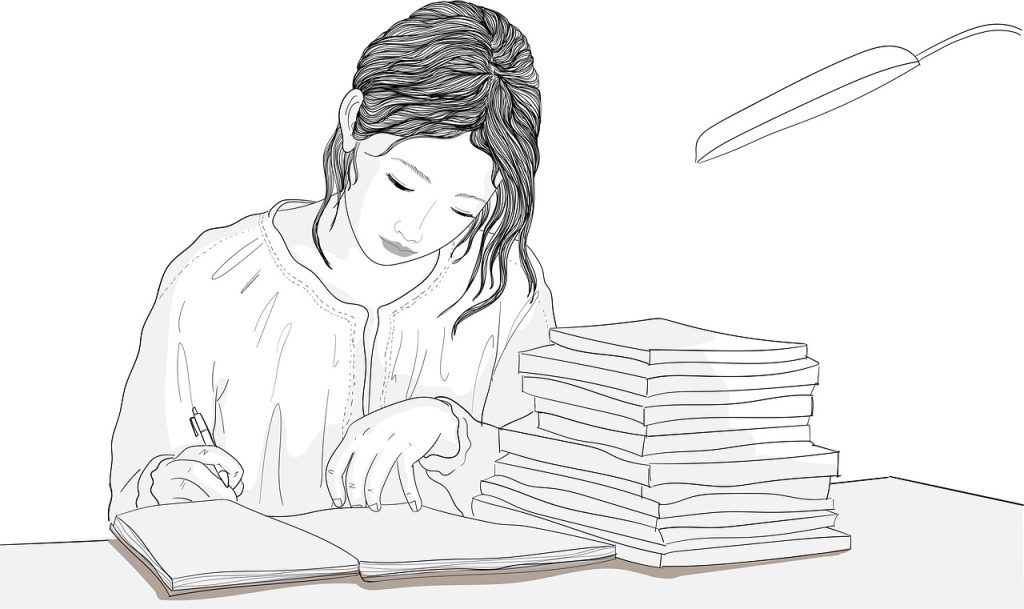 Woman Writing Table Work Books  - Saydung89 / Pixabay